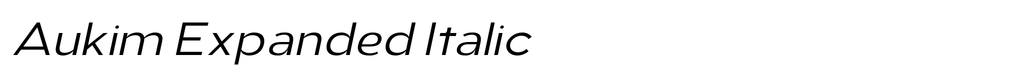 Aukim Expanded Italic image